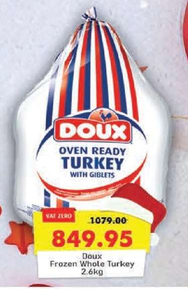 Doux Frozen Whole Turkey 2.6kg