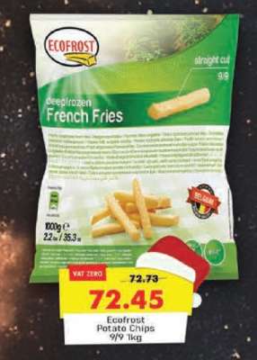 Ecofrost Potato Chips 9/9 1kg