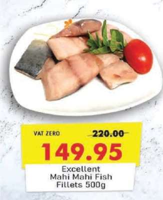 Excellent Mahi Mahi Fish Fillets 500g