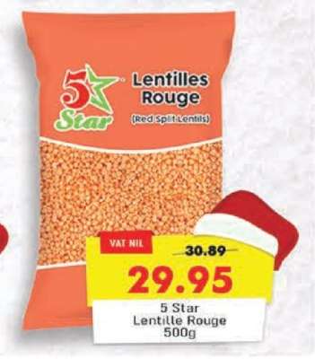 5 Star Lentille Rouge