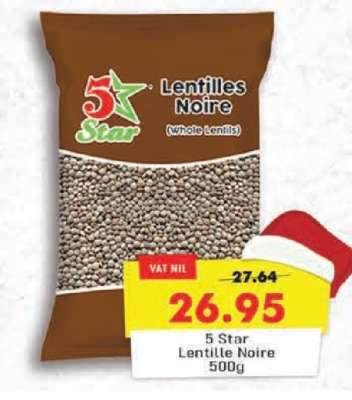 5 Star Lentille Noire 500g