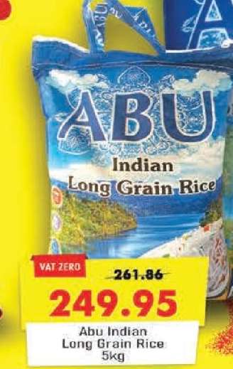 Abu Indian Long Grain Rice 5kg