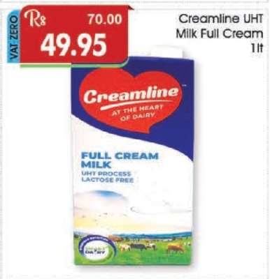 Creamline UHT Milk Full Cream 1lt