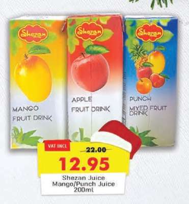 Shezan Juice Mango/Punch Juice 200ml