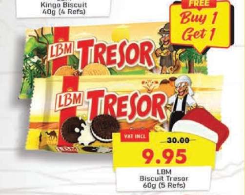 LBM Biscuit Tresor 60g (5 Refs)