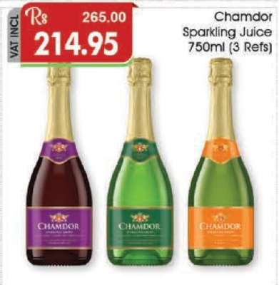 Chamdor Sparkling Juice 750ml (3 Refs)