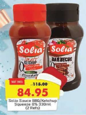 Solia Sauce BBQ/Ketchup