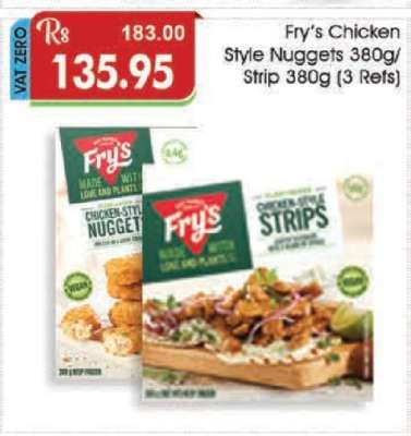 Fry's Chicken Style Nuggets 380g/Strip 380g (3 Refs)