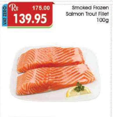 Smoked Frozen Salmon Trout Fillet 100g