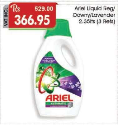 Ariel Liquid Reg/Downy/Lavender 2.35lts (3 Refs)