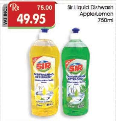Sir Liquid Dishwash Apple/Lemon 750ml