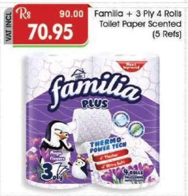 Familia +3 Ply 4 Rolls Toilet Paper Scented (5 Refs)