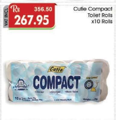 Cutie Compact Toilet Rolls x10 Rolls