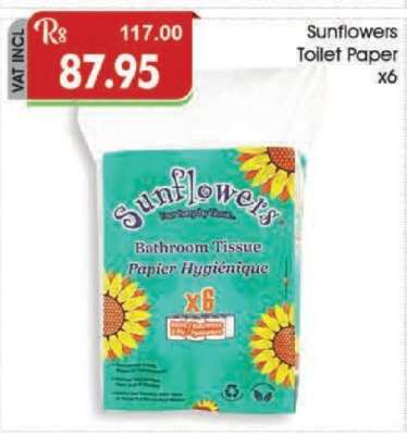 Sunflowers Toilet Paper x6