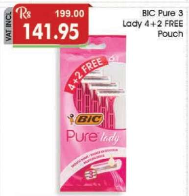 BIC Pure 3 Lady 4+2 FREE Pouch