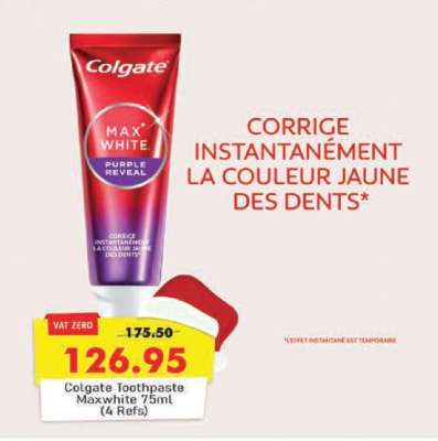 Colgate Toothpaste Maxwhite 75ml (4 Refs)