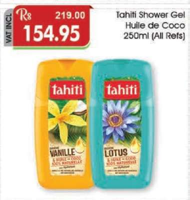 Tahiti Shower Gel Huile de Coco 250ml (All Refs)