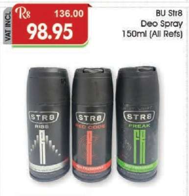 BU/Str8 Deo Spray 150ml (All Refs)