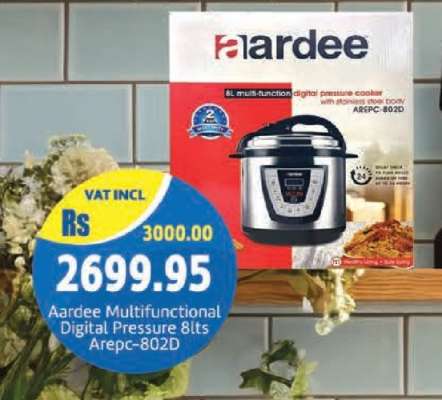 Aardee Multifunctional Digital Pressure 8lts Arepc-802D