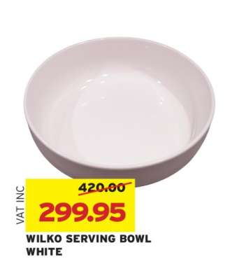 WILKO SERVING BOWL WHITE