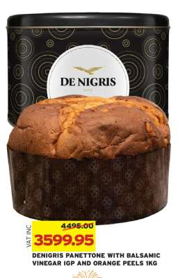 DENIGRIS PANETTONE WITH BALSAMIC VINEGAR IGP AND ORANGE PEELS 1KG