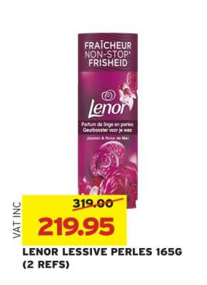 LENOR LESSIVE PERLES 165G (2 REFS)