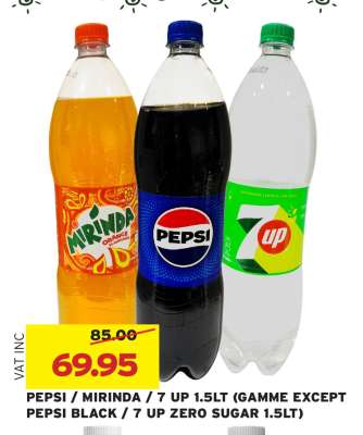 PEPSI / MIRINDA / 7 UP 1.5LT