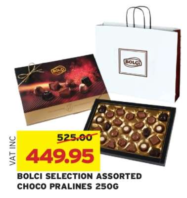 BOLCI SELECTION ASSORTED CHOCO PRALINES 250G