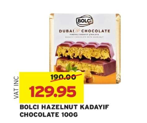 BOLCI HAZELNUT KADAYIF CHOCOLATE 100G