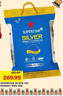 SUPERSTAR SILVER 1121 BASMATI RICE 5KG