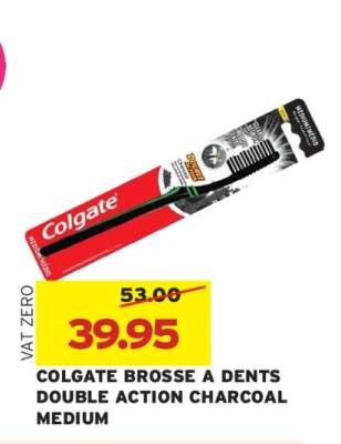 COLGATE BROSSE A DENTS DOUBLE ACTION CHARCOAL MEDIUM