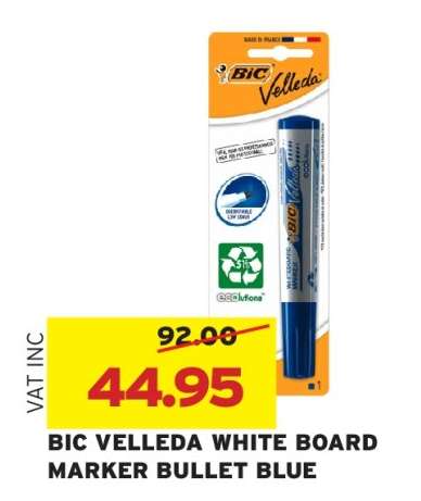BIC VELLEDA WHITE BOARD MARKER BULLET BLUE