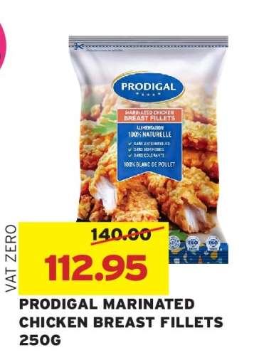 PRODIGAL MARINATED CHICKEN BREAST FILLETS 250G