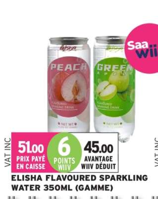 ELISHA FLAVOURED SPARKLING WATER 350ML (GAMME)