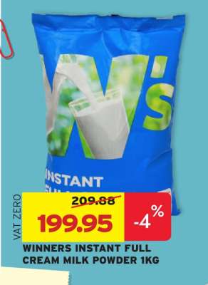 WINNERS INSTANT FULL CREAM MILK POWDER 1KG