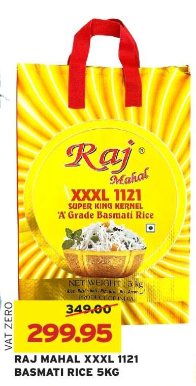 RAJ MAHAL XXXL 1121 BASMATI RICE 5KG