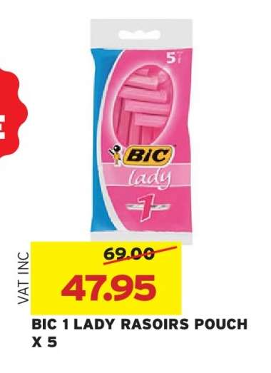 BIC 1 LADY RASOIRS POUCH X 5