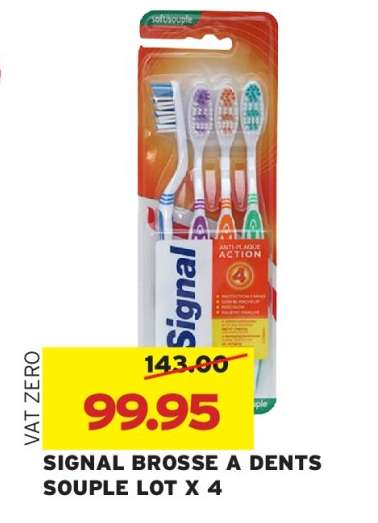 SIGNAL BROSSE A DENTS SOUPLE LOT X 4