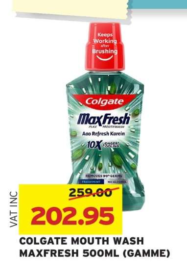 COLGATE MOUTH WASH MAXFRESH 500ML (GAMME)