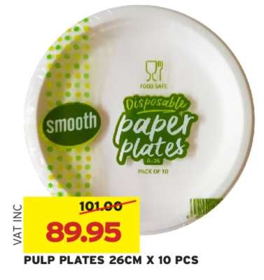 PULP PLATES 26CM X 10 PCS