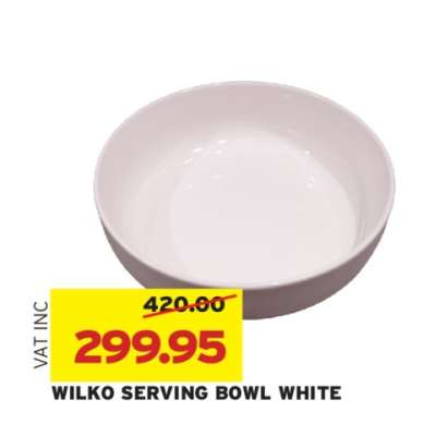 WILKO SERVING BOWL WHITE