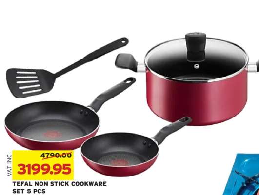 TEFAL NON STICK COOKWARE SET 5 PCS