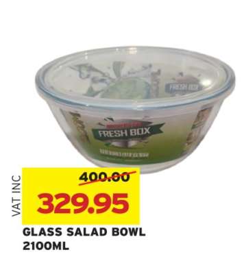 GLASS SALAD BOWL