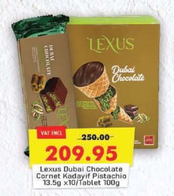 Lexus Dubai Chocolate Cornet Kadayif Pistachio