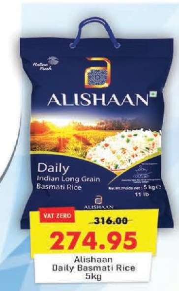 Alishaan Daily Basmati Rice 5kg