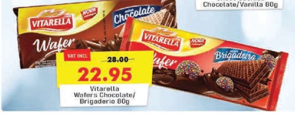 Vitarella Wafers Chocolate/Brigaderio 80g