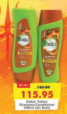 Dabur Vatika Shampoo Conditioner 200ml (All Refs)