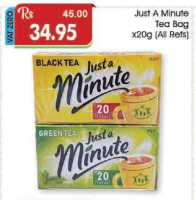 Just A Minute Tea Bag x20g (All Refs)