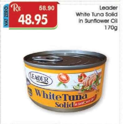 Leader White Tuna Solid In Sunflower Oil 170g