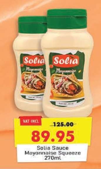 Solia Sauce Mayonnaise Squeeze 270ml
